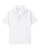 Kid Active Uniform Polo Shirt in Moisture Wicking BeCool™ Fabric - White, image 1 of 3 slides