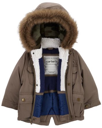 Baby Hooded Fleece-Lined Parka, 
