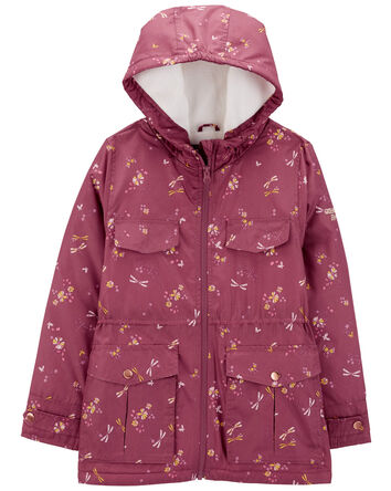 Kid Dragonfly Print Fleece-Lined Midweight Jacket
, 