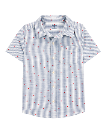 Kid Stars and Stripes Button-Down Shirt, 
