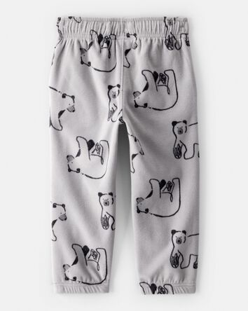Toddler Boy Polar Bear Fleece Joggers - Grey, 