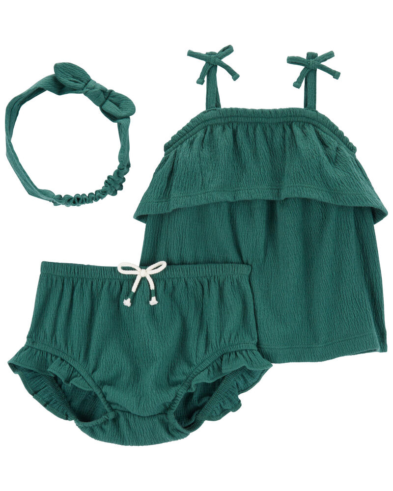 Baby 3-Piece Crinkle Jersey Outfit Set, image 1 of 2 slides