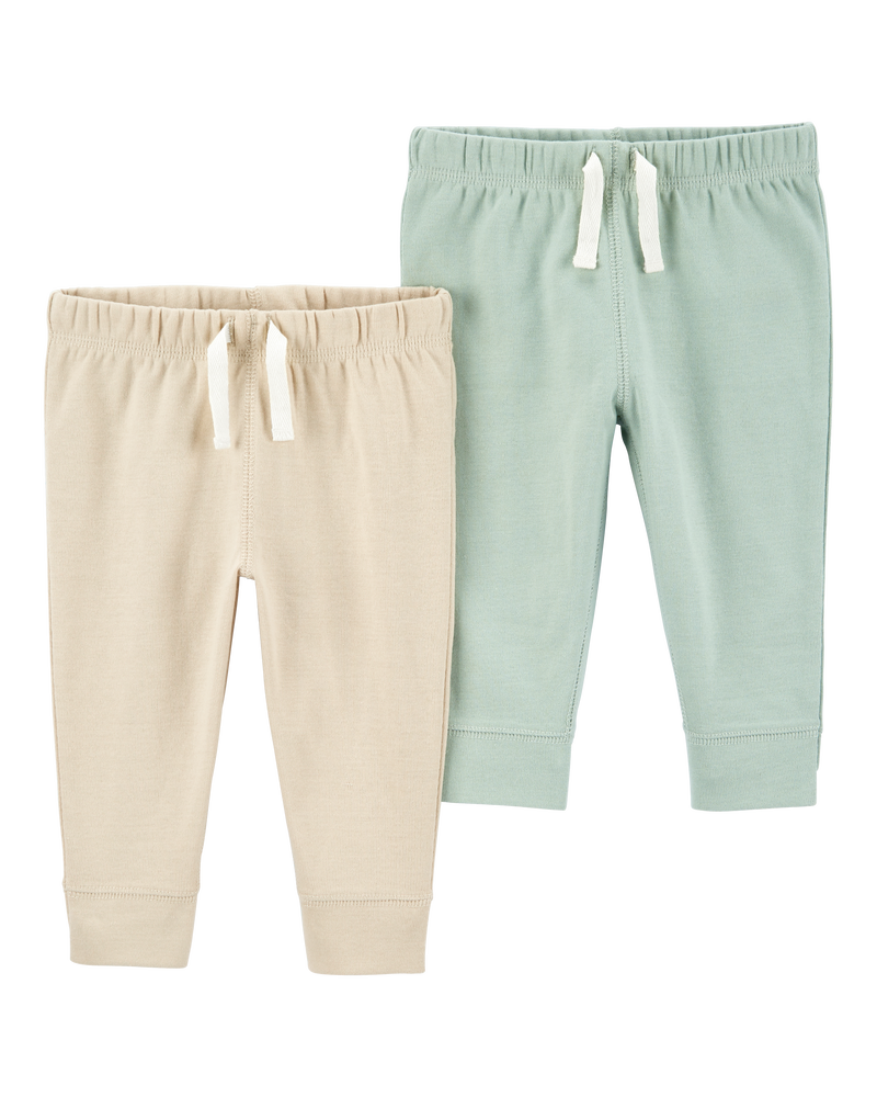 Baby Green 2-Pack Pull-On Pants, image 1 of 4 slides