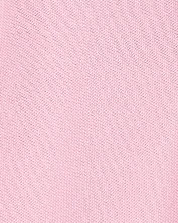 Girls Pique Cotton Uniform Polo - Pink, 