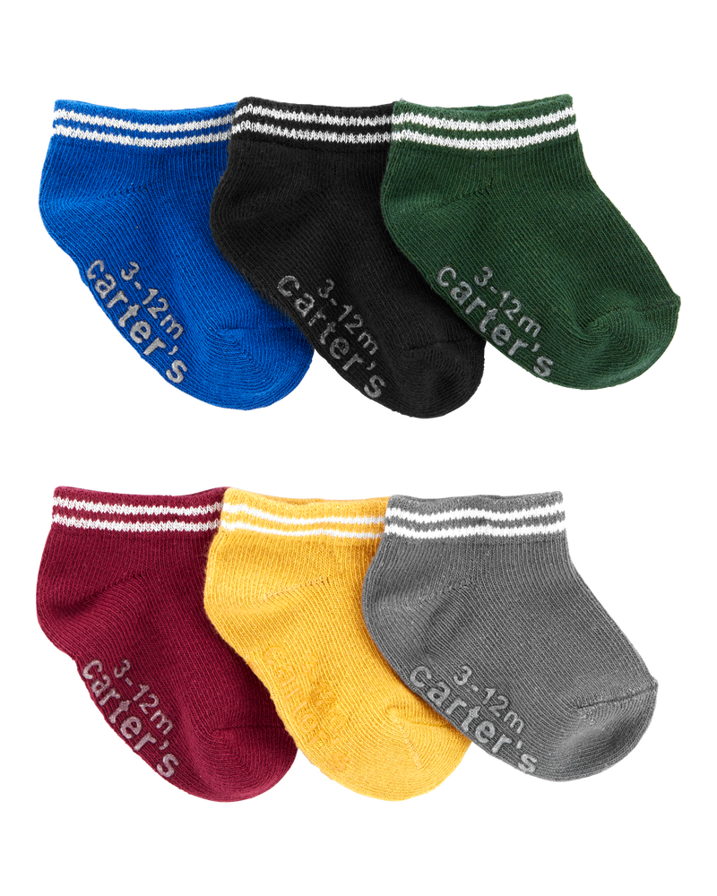 Baby 6-Pack Ankle Socks, image 1 of 2 slides