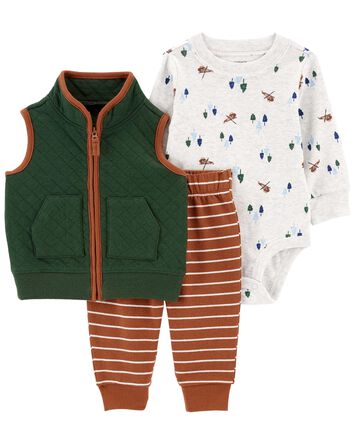 Baby 3-Piece Little Vest Set, 