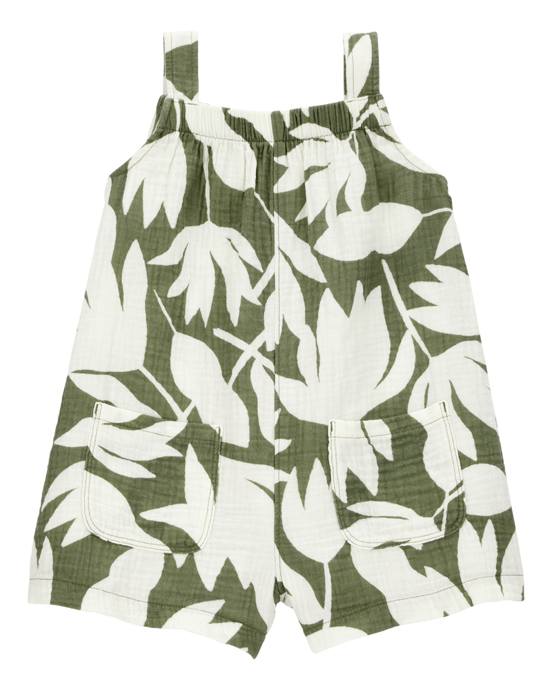 Baby Tropical Floral Sleeveless Romper - Floral, image 1 of 3 slides