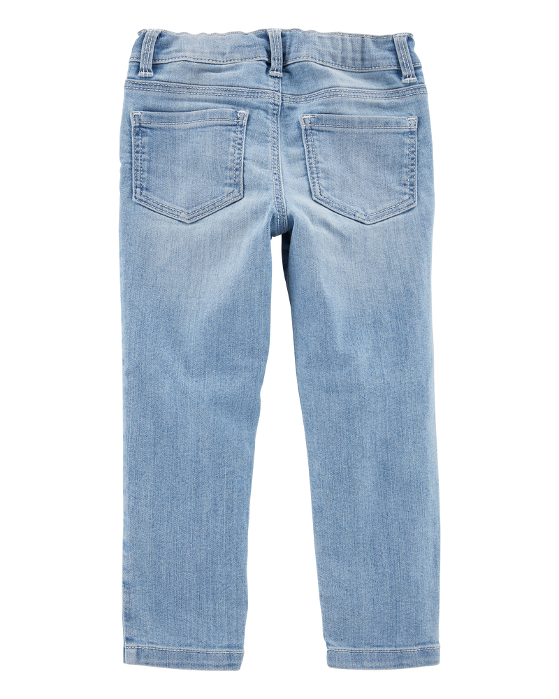 Baby Light Blue Wash Skinny-Leg Jeans, image 2 of 4 slides