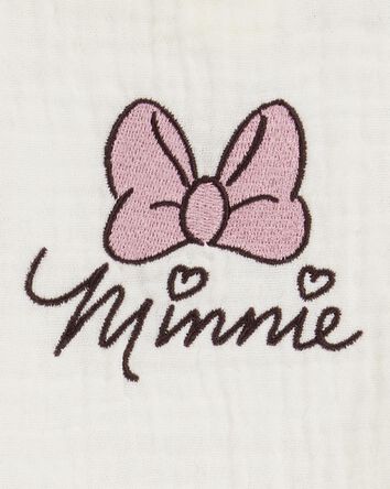 Baby 2-Piece Minnie Mouse Flutter-Sleeve Gauze Top & Short Set - Cream, 