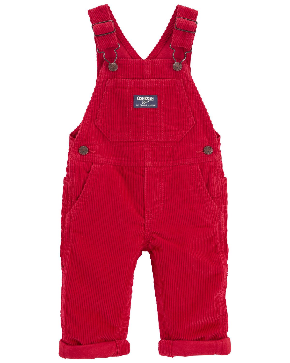 Red Baby Soft Corduroy Overalls