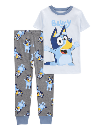 Toddler Bluey Snug Fit Cotton 2-Piece Pajamas - Blue, 