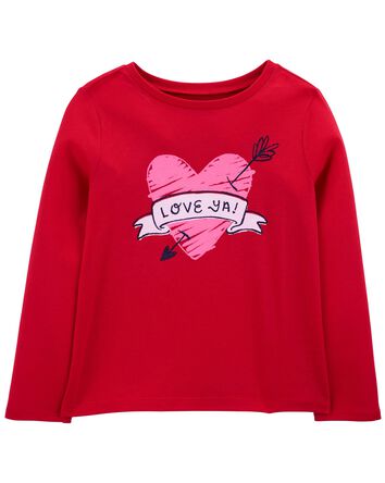 Love Ya Valentine's Day Cotton Blend Graphic Tee, 