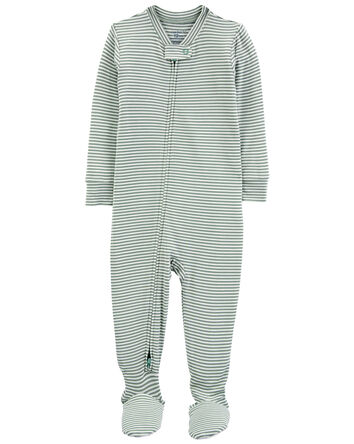Baby Striped 1-Piece PurelySoft Footie Pajamas, 