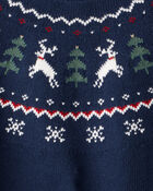 Kid Fair Isle Organic Cotton Sweater, image 3 of 5 slides
