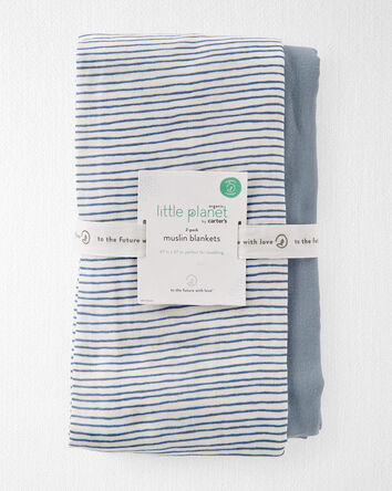 Baby 2-Pack Organic Cotton Muslin Swaddle Blankets