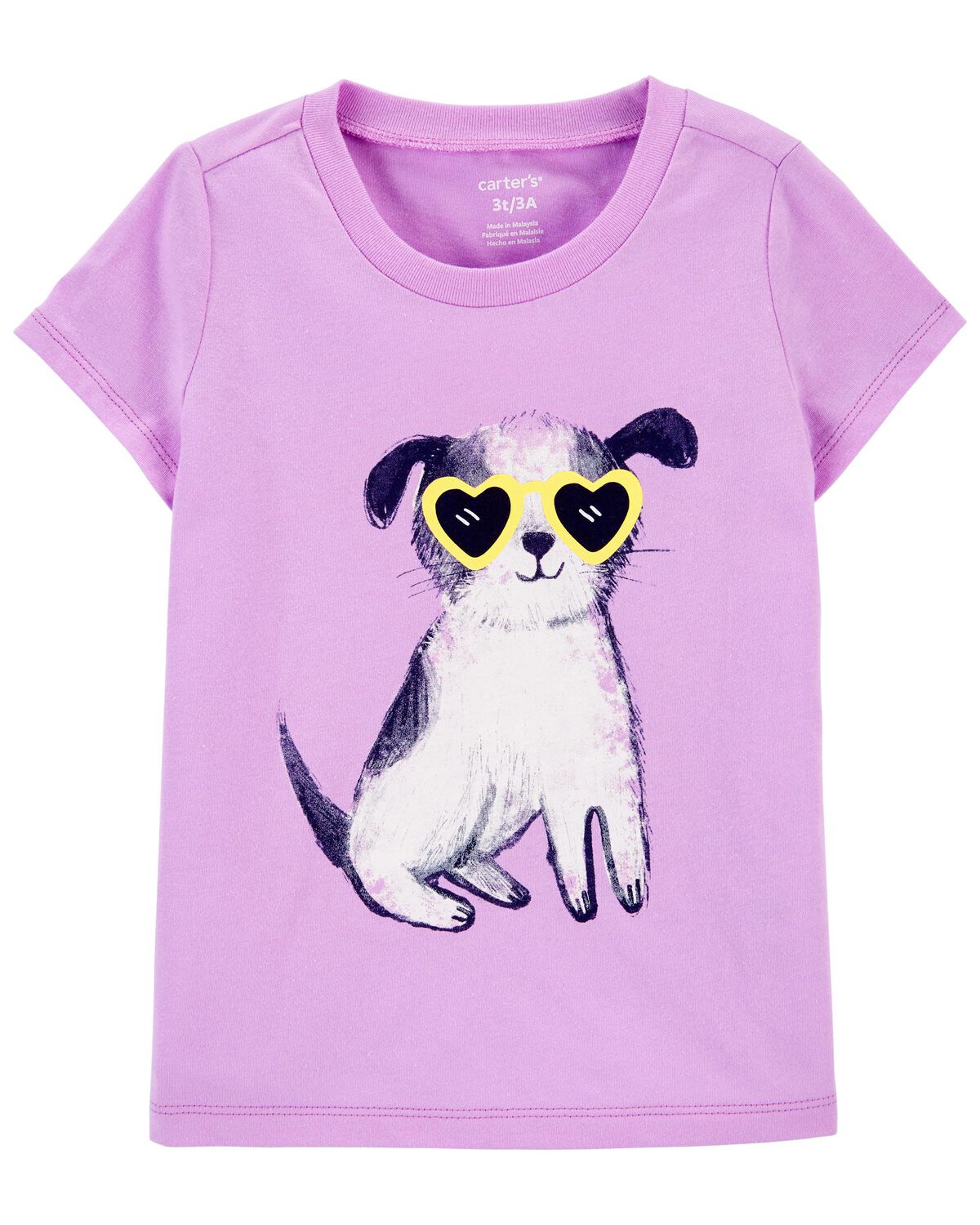 Purple Toddler Dog Jersey Tee