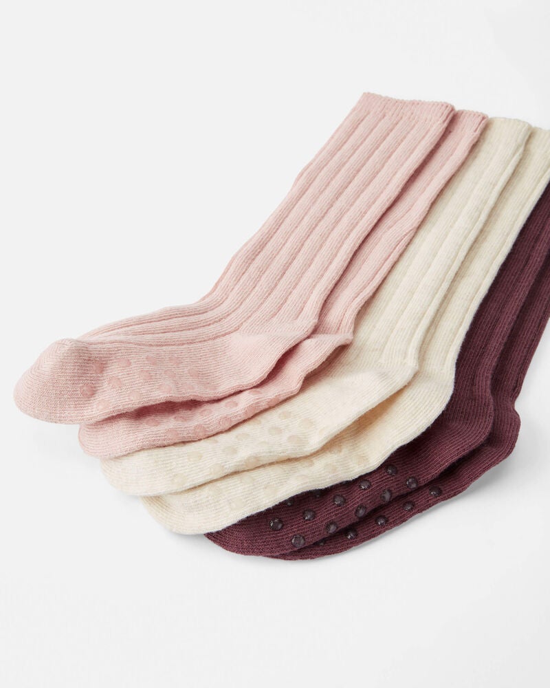Baby 3-Pack Knee-High Slip Resistant Socks, image 2 of 3 slides