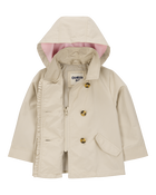 Toddler Ruffle Trench Coat - Khaki, image 2 of 5 slides