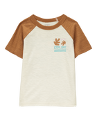 Baby Cotton Short-Sleeve Tee - Brown, image 1 of 4 slides