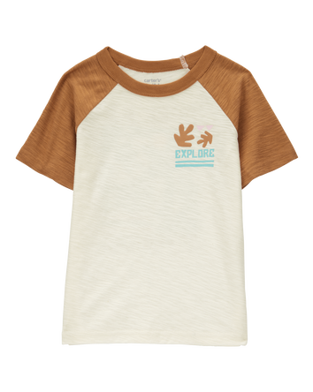 Baby Cotton Short-Sleeve Tee - Brown, 