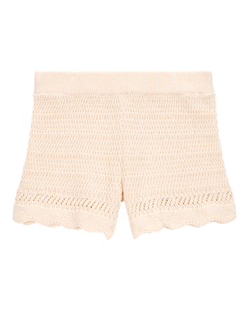 Baby Crotchet Knit Shorts - Ivory, 