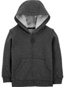 Heather - Toddler Marled Zip-Up French Terry Hoodie