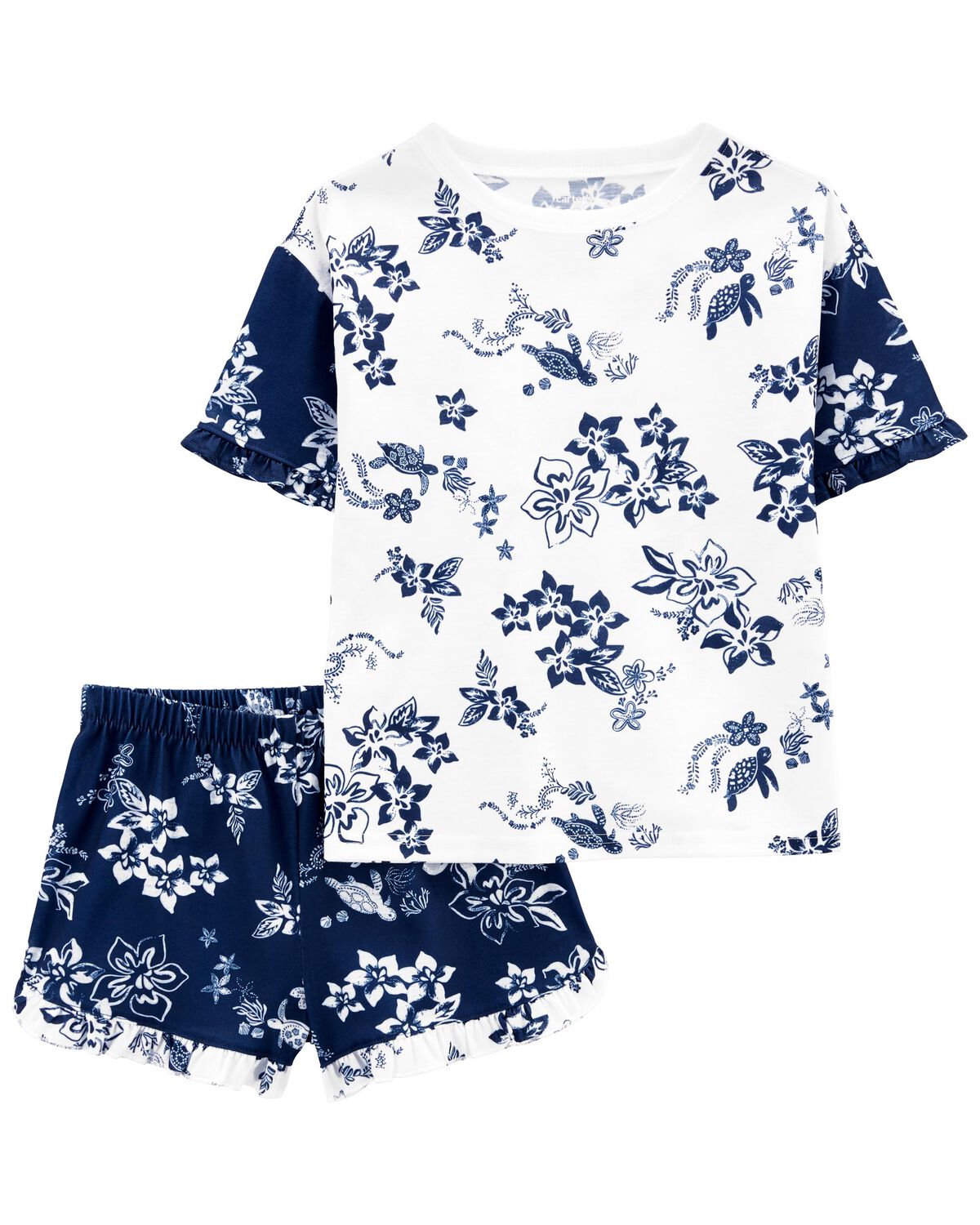 Navy Kid 2-Piece Floral Loose Fit Pajamas | carters.com
