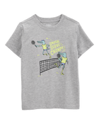 Toddler Tennis Short-Sleeve Graphic Tee - Grey, image 1 of 3 slides