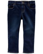 Toddler Straight Leg Dark Wash Jeans, image 1 of 2 slides