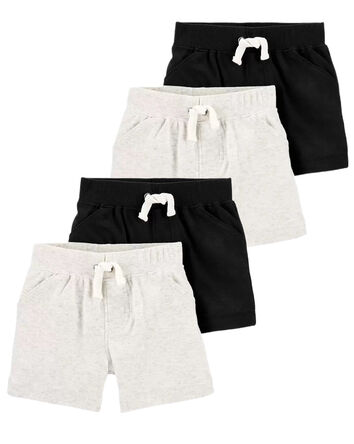 4-Pack Pull-On Shorts, 