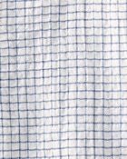 Baby Organic Cotton Checkered-Print Shortalls, image 4 of 4 slides