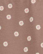 Girls Floral Stretch Leggings - Brown, image 3 of 5 slides