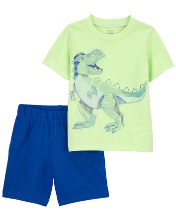 Toddler 2-Piece Dinosaur Tee & Short Set, 