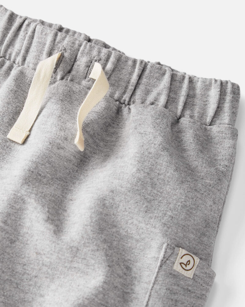 Baby 2-Pack Organic Cotton Pants in Sage Pond & Heather Grey, image 2 of 4 slides