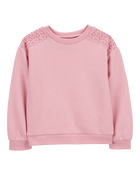 Baby Embroidered Fleece Pullover, image 1 of 3 slides