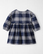 Baby Girl Organic Cotton Flannel Dress , image 2 of 7 slides