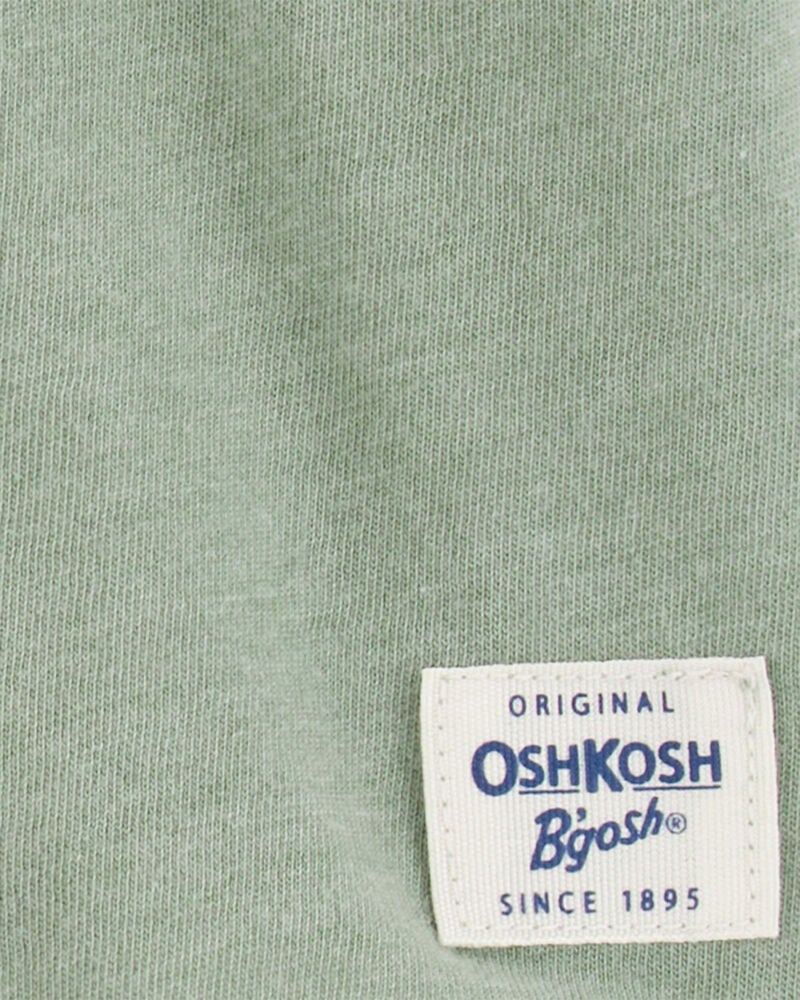 Baby Pocket Henley Tee - Green, image 2 of 3 slides