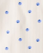 Baby Girl Blueberry Print Long-Sleeve Fashion Bodysuit - Ivory, image 2 of 3 slides