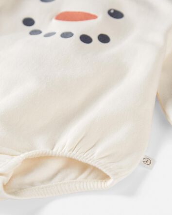 Snowman Bubble Bodysuit Made With Organic Cotton, 