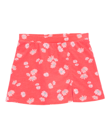 Girls Floral Pull-On Golf Skort - Orange, 
