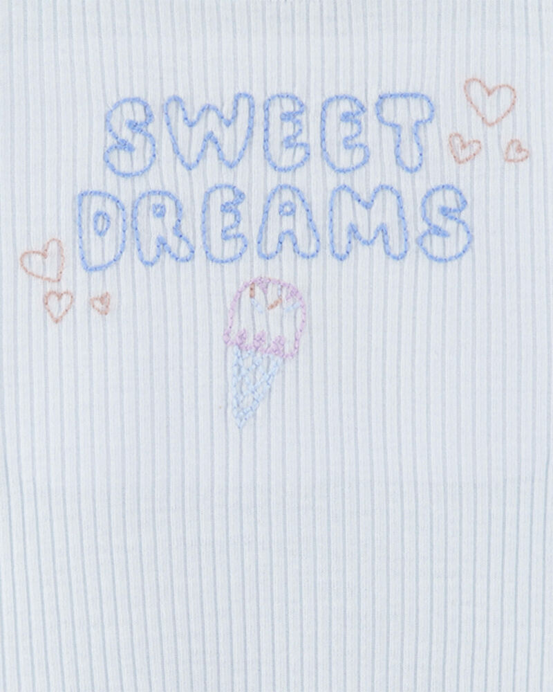 Toddler Girl Ice Cream Print Loose Fit 2-Piece Pajamas - Blue, image 3 of 4 slides