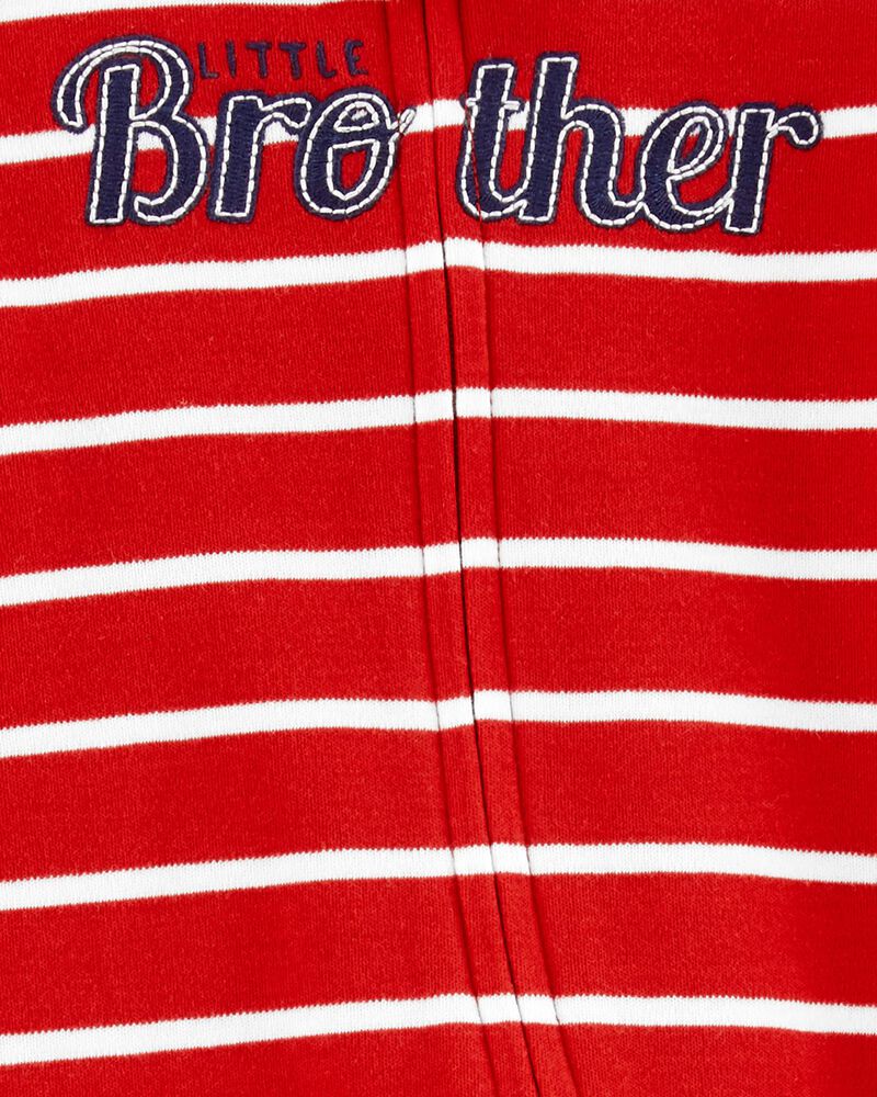 Baby Brother 2-Way Zip Cotton Sleep & Play Pajamas, image 2 of 4 slides