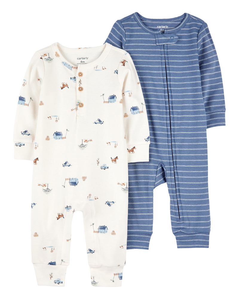 Baby 2-Pack Jumpsuits
, image 1 of 6 slides