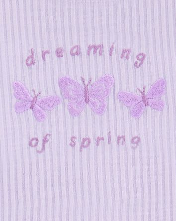 Toddler Girl Butterfly Loose Fit 2-Piece Pajamas - Purple, 