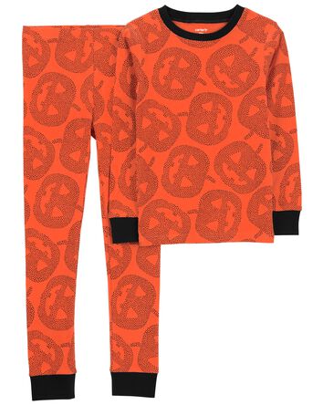 Kid 2-Piece Halloween Pumpkins 100% Snug Fit Cotton Pajamas, 