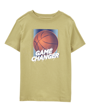 Kid Game Changer Short-Sleeve Basketball Graphic Tee - Gold, 