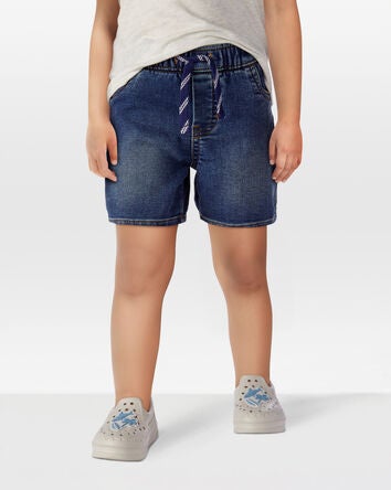 Toddler Pull-On Denim Shorts - Navy, 