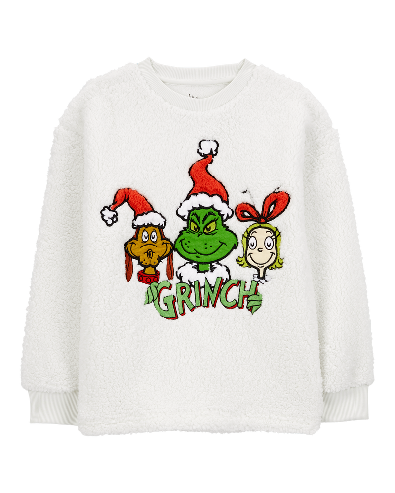 Toddler Grinch Fuzzy Pullover, image 1 of 3 slides