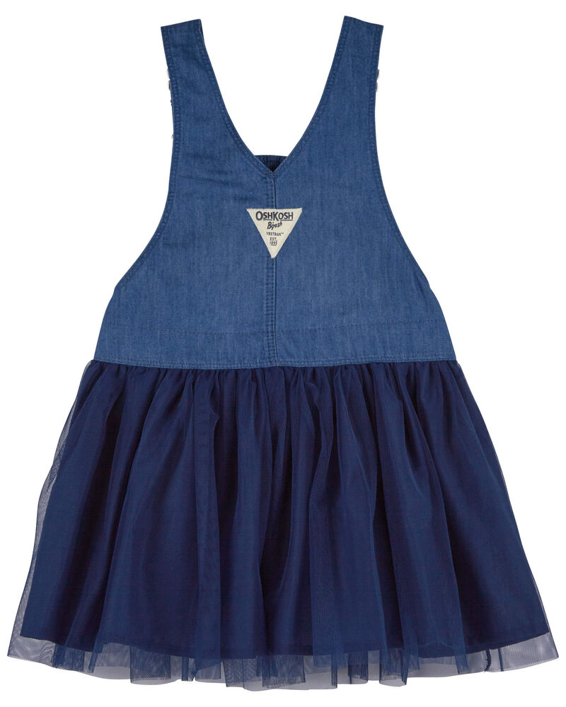 Baby Tulle and Denim Jumper Dress , image 2 of 3 slides