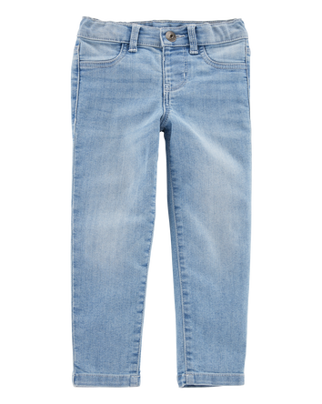 Baby Light Blue Wash Skinny-Leg Jeans, 